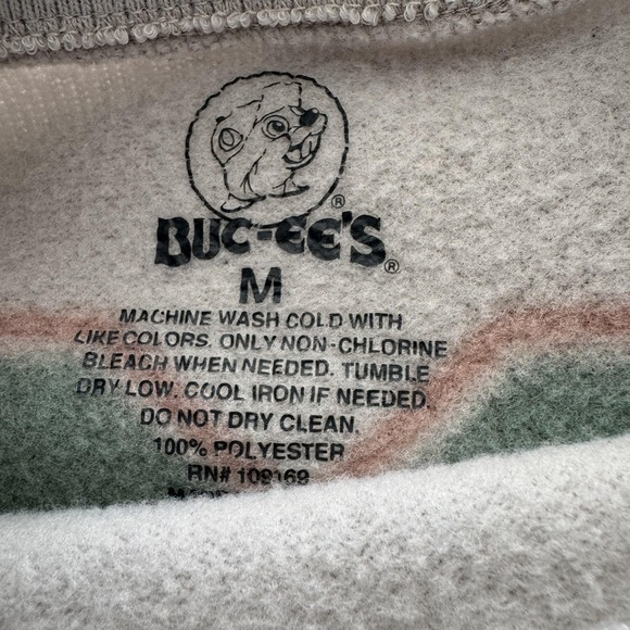 Buc-ee's Sweatshirt Mens Medium Gray Fleece Pullover 82 Jersey Beaver Graphic - Picture 4 of 5